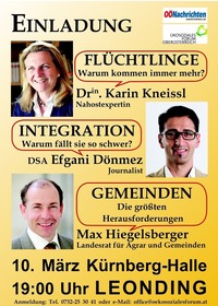 FLÜCHTLINGE - Warum kommen immer mehr? INTEGRATION - Warum fällt sie so schwer?@Kürnberghalle