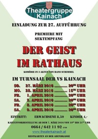 Aufführung - Der Geist im Rathaus@Volksschule Kainach