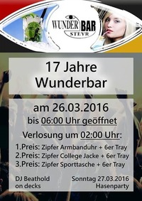 17 Jahre Wunderbar@Wunderbar Steyr