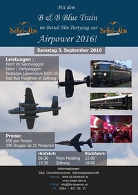 Mit dem Bettel-Alm Party Zug zur Airpower 2016 nach Zeltweg@Bettelalm