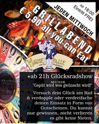 Jeden Mittwoch Grillerei und Glücksradshow@Mausefalle