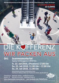 Die Kofferenz - Wir packen aus! - Aktionstheater mit Clowns im öffentlichen Raum