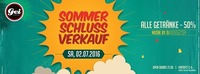 Sommerschlussverkauf: Alle Getränke -50% im GEI Musikclub, Timelkam@GEI Musikclub