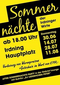 Sommernachtsfest der Irdninger Wirte