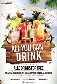 All You Can Drink Party Wels @Orange Club