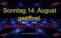 Sonntag 14. August geöffnet