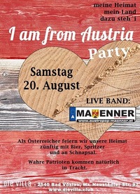 Maenner live mit Austropop vom Feinsten - I am from Austria Party@Die Villa - musicclub