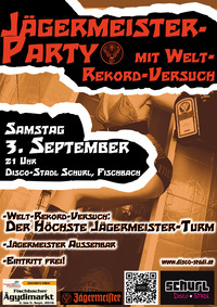 Jägermeister Party mit Weltrekordversuch@Disco-Stadl Schurl