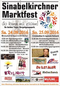 Sinabelkirchner Marktfest 2016@Marktplatz Sinabelkirchen