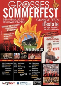 Grosses Sommerfest der freiwilligen Feuerwehr Mareit@Festplatz Mareit