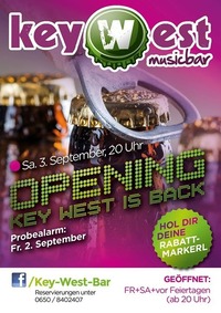 Opening Key West is back!@Key-West-Bar