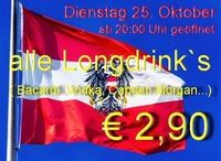 Dienstag 25. Oktober geöffnet