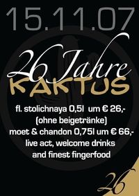 26 Jahre Kaktus!@Kaktus Bar