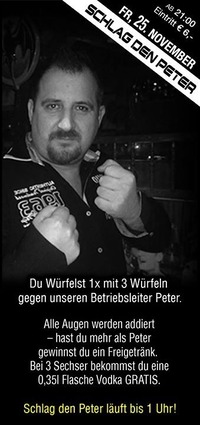 Schlag den Peter – Würfeln@Mausefalle