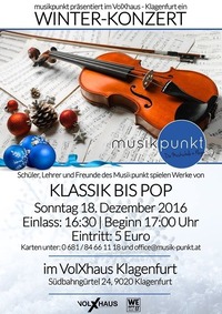 Winter-Konzert der Musikpunkt Musikschule@Volxhaus - Klagenfurt
