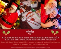 Treffen mit Santa Claus für Kinder mit besonderen Bedürfnissen im Hard Rock Cafe