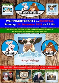 Weihnachtsparty im Kuhstall am Hl. Abend