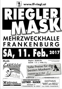 Riegler MASK -FREIBIER BIS 21:00 !!!@Kulturzentrum Frankenburg am Hausruck