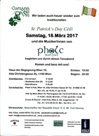 St. Patrick`s Day Céilí (Irisches Tanzfest)@Haus der Begegnung Favoriten