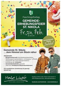 Gemeinde Erhebungsfeier St. Nikola@Gasthaus Hohe Linde