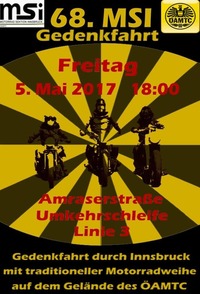 68. MSI - Motorradgedenkfahrt durch Innsbruck@Ende Linie 3