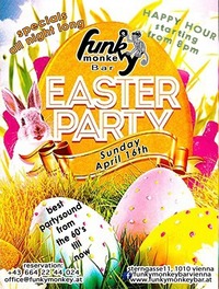 ☼ Funky Easter Party ☼ Sunday April 16th, 2017@Funky Monkey