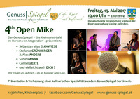 4th OPEN MIKE im Kleinkunst-Café GenussSpiegel – 1230 Wien-Atzgersdorf@Genuss-Spiegel - Café, Kunst & Kulinarik