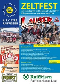 Zeltfest 3-4. Juni 2017 Eyrs (Pfingsten)@Eyrs