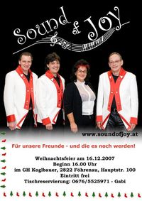Weihnachtsfeier der Tanzband SOUND of JOY@Gasthaus Koglbauer