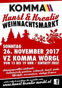 Kunst & Kreativ Weihnachtsmarkt - KOMMA Wörgl - Eintritt frei!