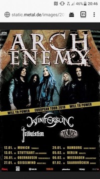 Bus/Pullman ab/da Meran zu/x Arch Enemy, Wintersun, Jinjer, Tribulation @ M@Meran