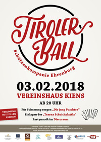 Tiroler Ball in Kiens@Vereinshaus Kiens