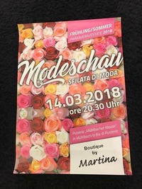 Modeschau/Sfilata di Moda@Pizzeria. Mühlbacher Klause 