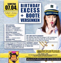 Birthday Excess + Boote Versenken