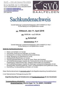 Sachkundenachweis@Hundeverein Saalfelden