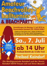 Beachvolleyballturnier und Beachparty@Beachplätze