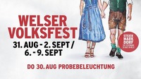Probebeleuchtung am Welser Volksfest 2018