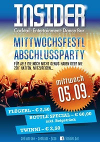 Mittwochsfestl Abschlussparty@Insider