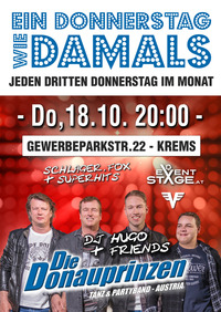 Ein Donnerstag wie damals! ✪ Schlager, Fox + Superhits ✪@Eventstage | Veranstaltungszentrum Ost