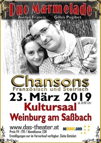 Chansons auf Französisch und Steirisch@Kultursaal Weinburg am Saßbach
