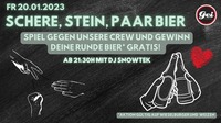 Schere, Stein, Paar Bier