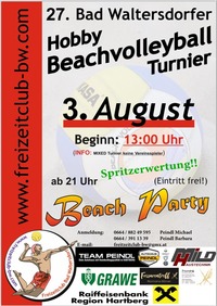 27.Bad Waltersdorfer Hobby Beachvolleyball Turnier@Freizeitclub