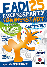 FADI25- Faschingsparty Schwanenstadt@Sparkassenplatz