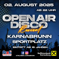 OPEN AIR DISCO REVIVAL 2025@Sportplatz Karnabrunn