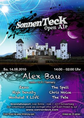 Gruppenavatar von ★ ★ ★ SONNENTECK - Open Air mit ALEX BAU am 14.08.10 von 14:00-02:00 Uhr ★ ★ ★