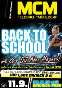 Back to School mit DJ Alex Megane!@MCM  Feldbach