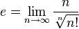 e = 2,71828182845904523536028747135266249775724709369995 