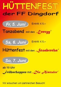 Hüttenfest der FF Dingdorf@Festzelt