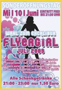 Wahl zum Excalibur Flyergirl Juli 2009@Excalibur