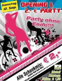 Opening + 2,- € Party